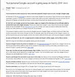 Click image for larger version

Name:	Your personal Google+ account is going away on April 2, 2019.png
Views:	122
Size:	160.4 KB
ID:	117841